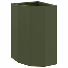 Hoek Plantbak Olijfgroen 30 x 30 x 50 cm Staal