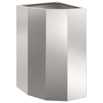 Hoek Plantbak Zilver 30 x 30 x 50 cm Roestvrij staal