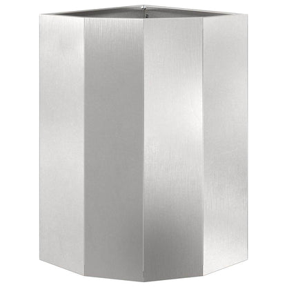 Hoek Plantbak Zilver 30 x 30 x 50 cm Roestvrij staal