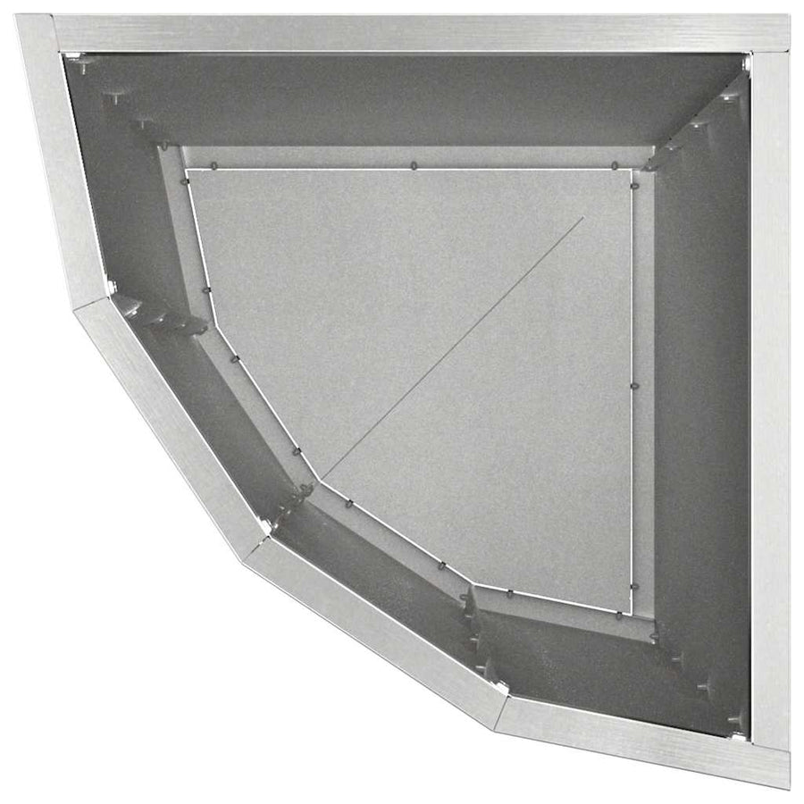Hoek Plantbak Zilver 30 x 30 x 50 cm Roestvrij staal