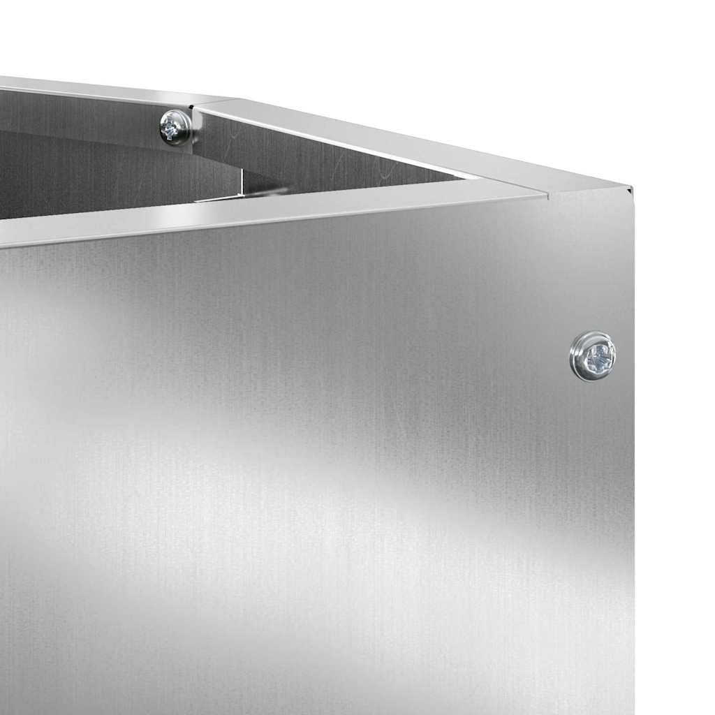 Hoek Plantbak Zilver 30 x 30 x 50 cm Gegalvaniseerd staal