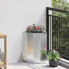 Corner Planter Silver 30 x 30 x 50 cm Galvanized steel