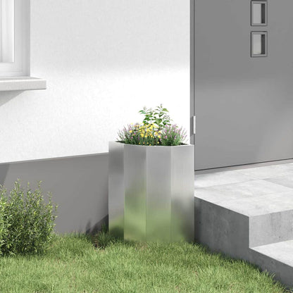 Hoek Plantbak Zilver 30 x 30 x 50 cm Gegalvaniseerd staal