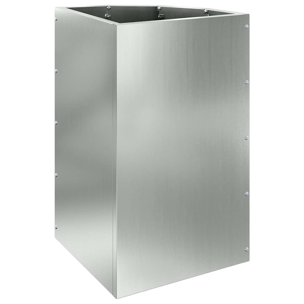Hoek Plantbak Zilver 30 x 30 x 50 cm Gegalvaniseerd staal