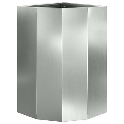 Hoek Plantbak Zilver 30 x 30 x 50 cm Gegalvaniseerd staal
