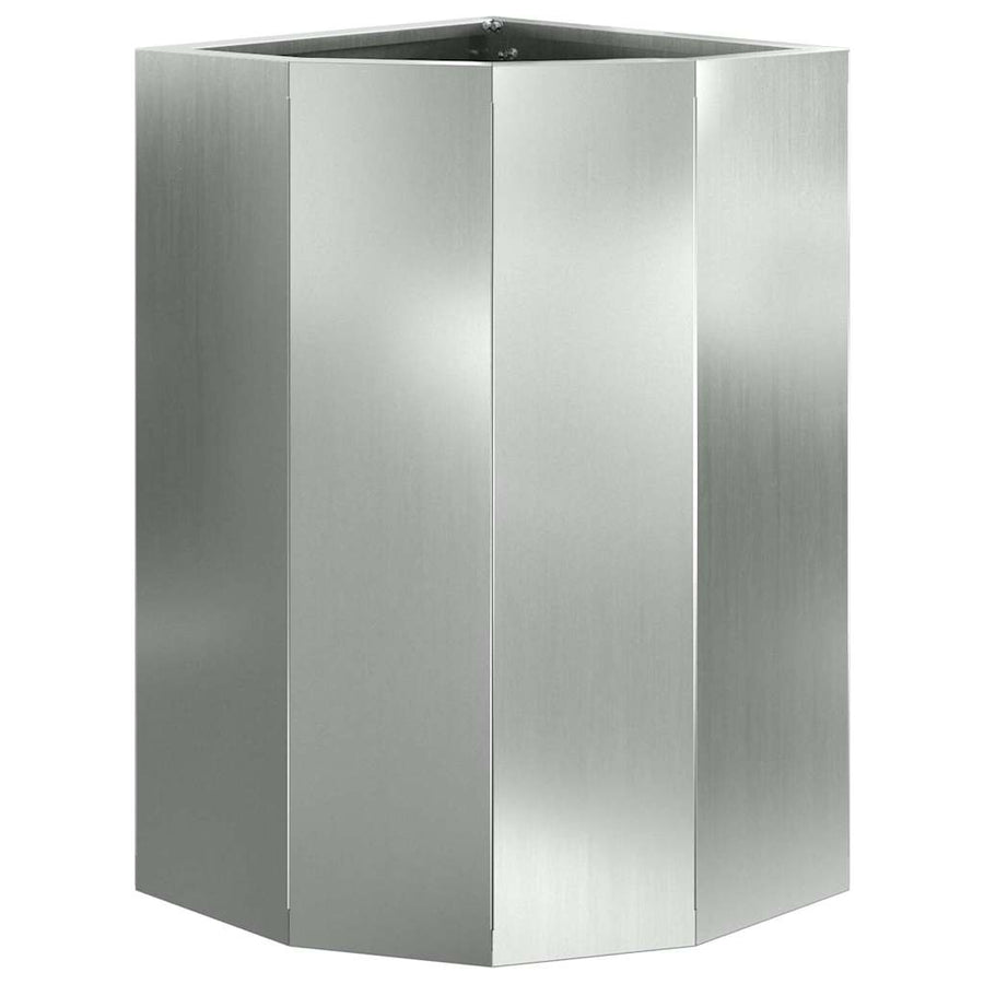 Hoek Plantbak Zilver 30 x 30 x 50 cm Gegalvaniseerd staal