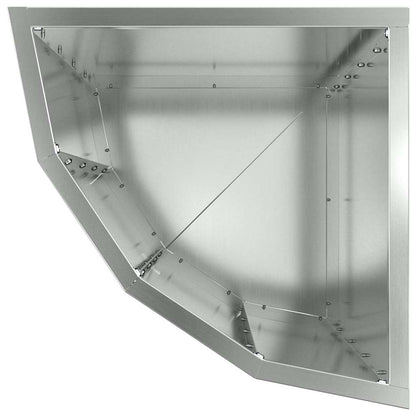 Hoek Plantbak Zilver 30 x 30 x 50 cm Gegalvaniseerd staal