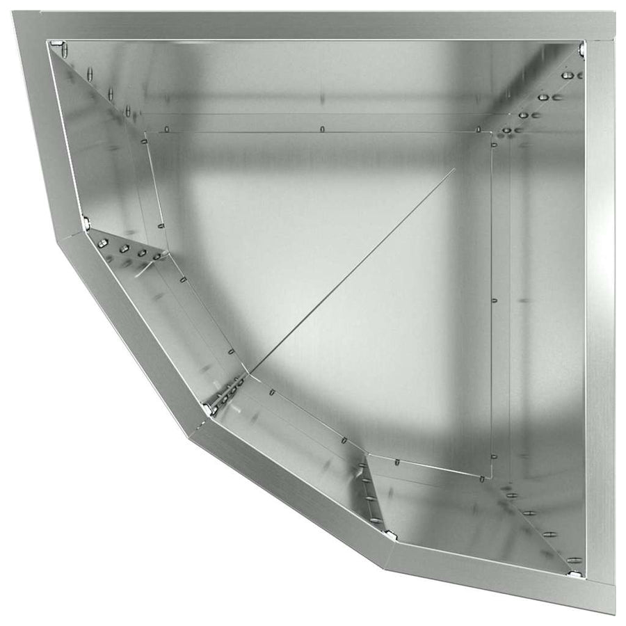 Hoek Plantbak Zilver 30 x 30 x 50 cm Gegalvaniseerd staal