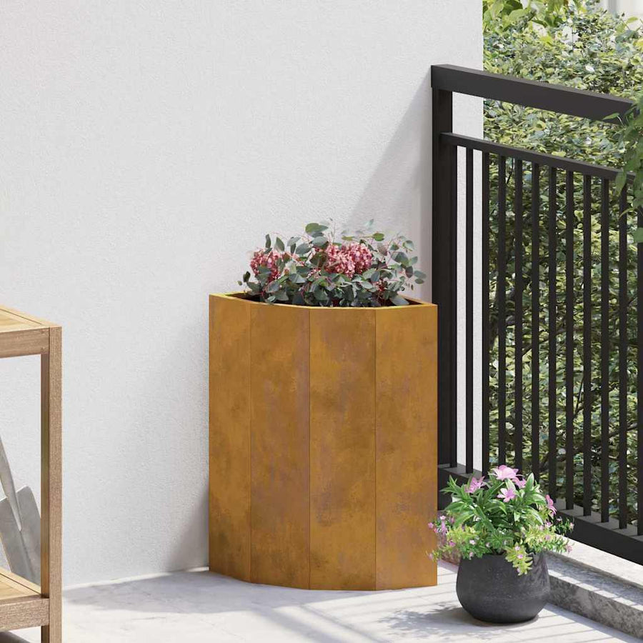 Hoek Plantbak Roestig 30 x 30 x 50 cm Cortenstaal