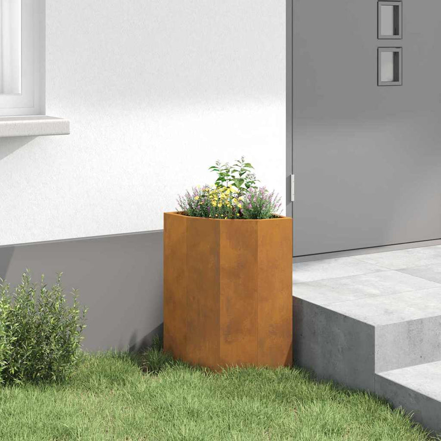 Hoek Plantbak Roestig 30 x 30 x 50 cm Cortenstaal