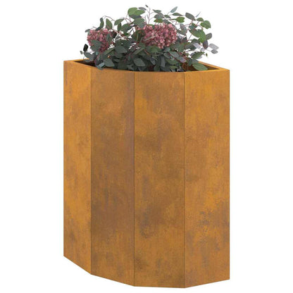 Hoek Plantbak Roestig 30 x 30 x 50 cm Cortenstaal