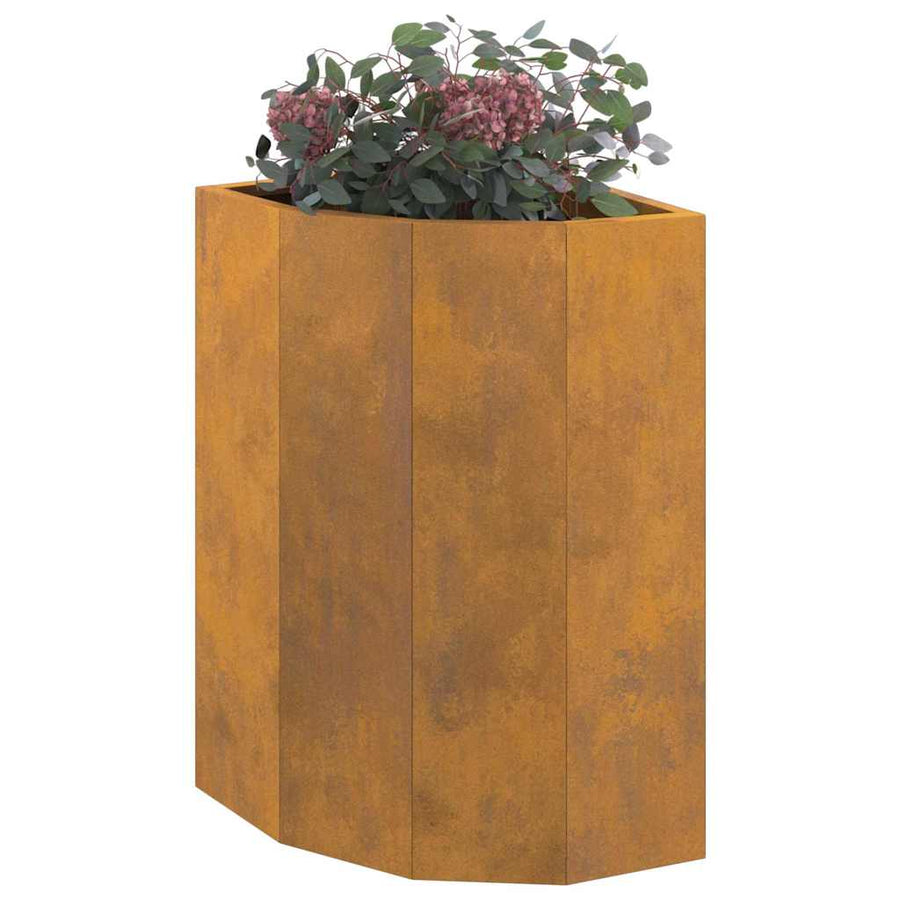 Hoek Plantbak Roestig 30 x 30 x 50 cm Cortenstaal