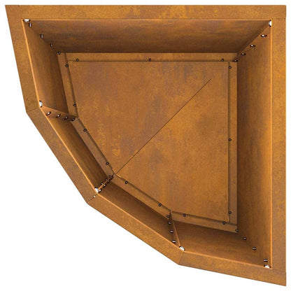 Hoek Plantbak Roestig 30 x 30 x 50 cm Cortenstaal
