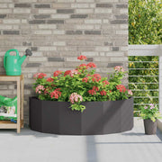 Plantenbak staal 120x60x35 cm zwart