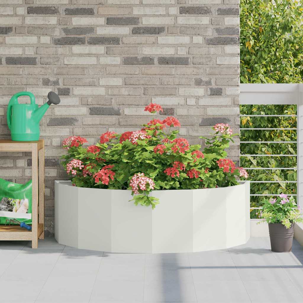 Plantenbak Wit 120 x 60 x 35 cm Staal