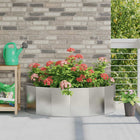 Plantenbak 120x60x35 cm roestvrij staal zilver