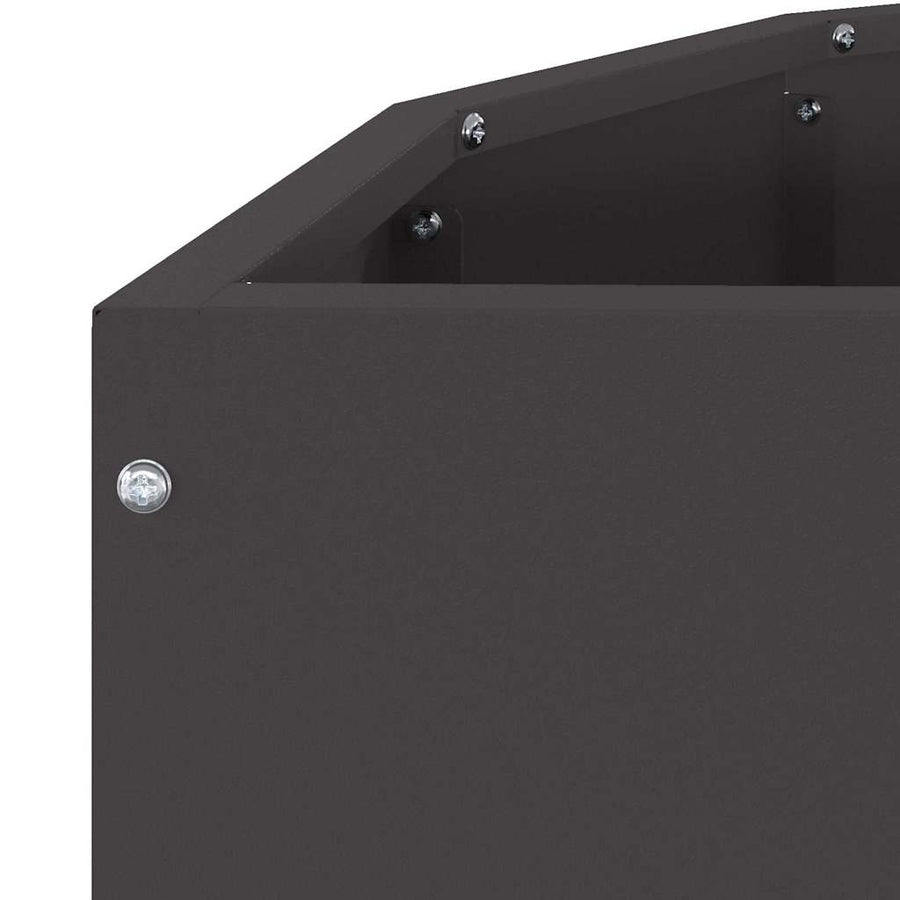 Plantenbak Zwart 90 x 45 x 35 cm Staal