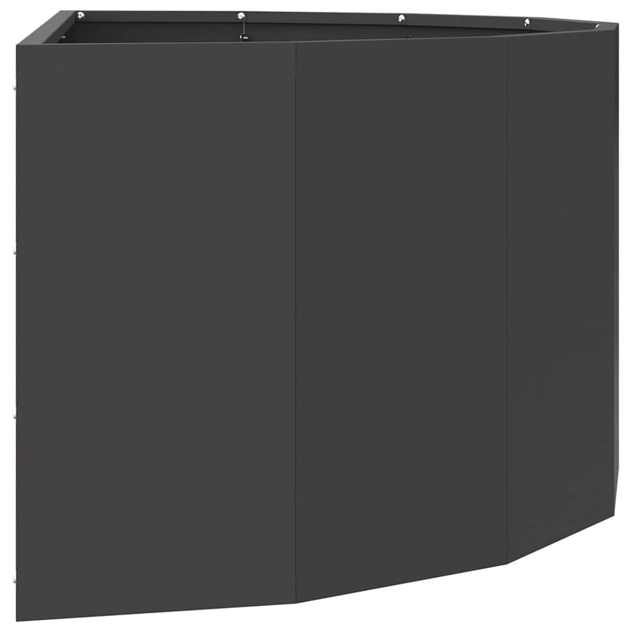 Plantenbak Zwart 90 x 45 x 35 cm Staal