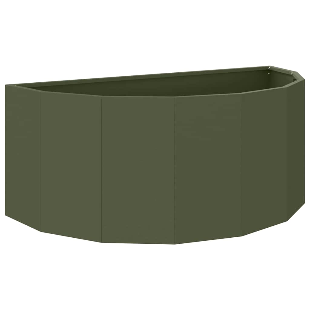 Plantenbak Olijf Groen 90 x 45 x 35 cm Staal