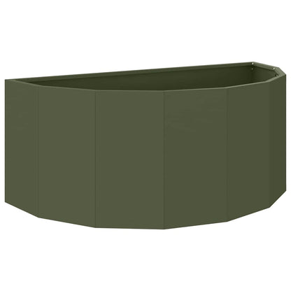 Plantenbak Olijf Groen 90 x 45 x 35 cm Staal