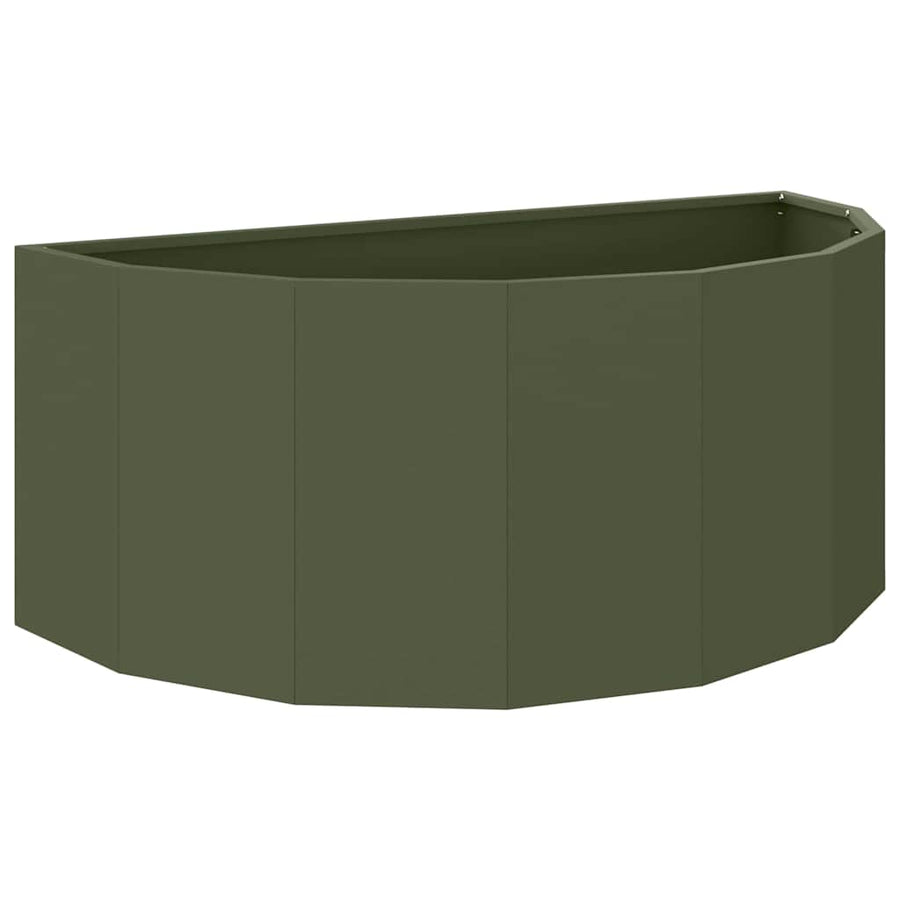 Plantenbak Olijf Groen 90 x 45 x 35 cm Staal