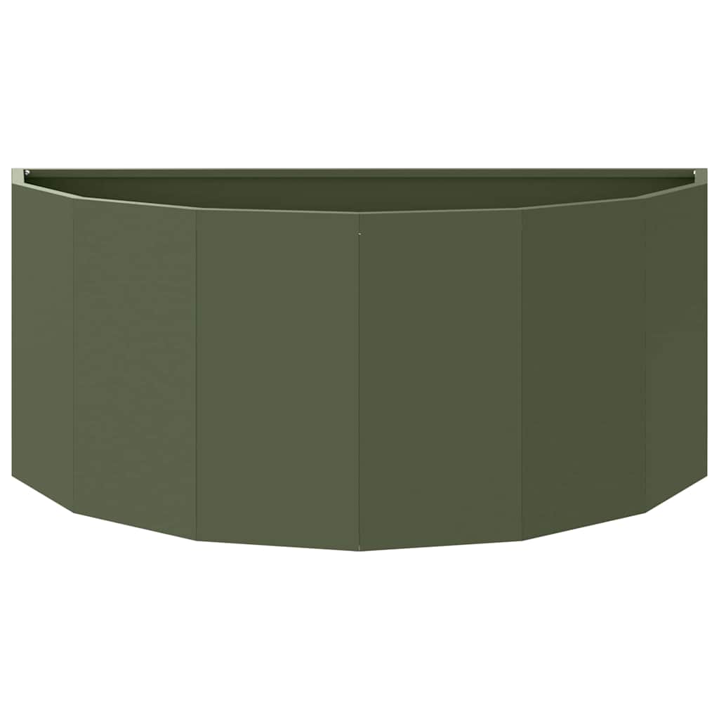 Plantenbak Olijf Groen 90 x 45 x 35 cm Staal