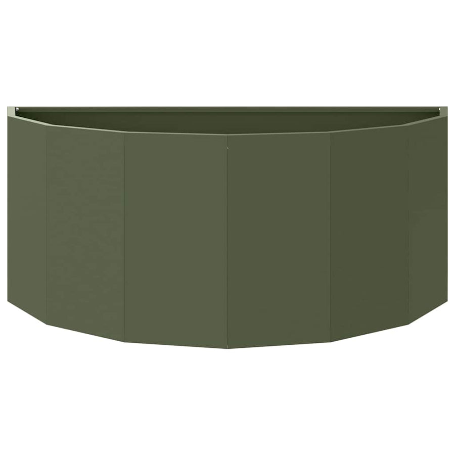 Plantenbak Olijf Groen 90 x 45 x 35 cm Staal