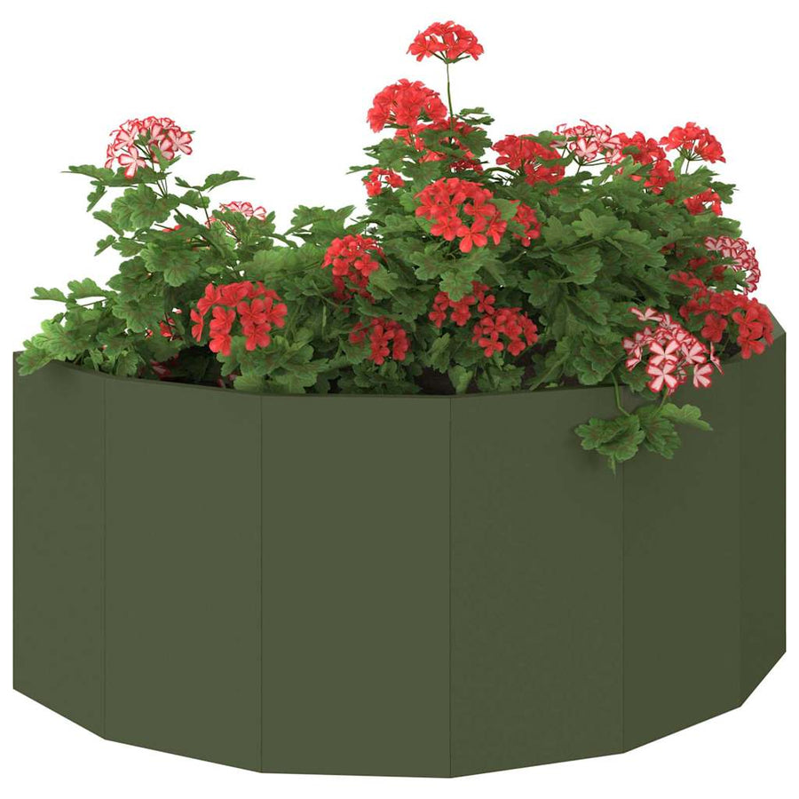 Plantenbak Olijf Groen 90 x 45 x 35 cm Staal