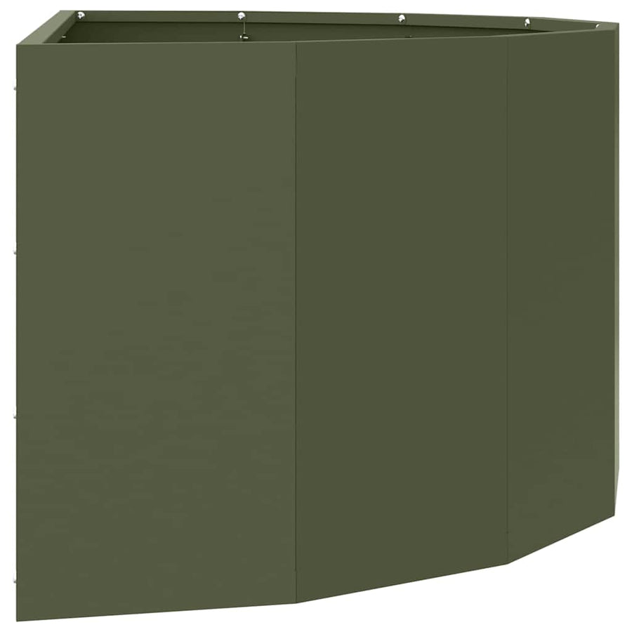 Plantenbak Olijf Groen 90 x 45 x 35 cm Staal