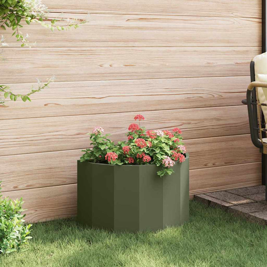 Plantenbak Olijf Groen 60 x 30 x 35 cm Staal