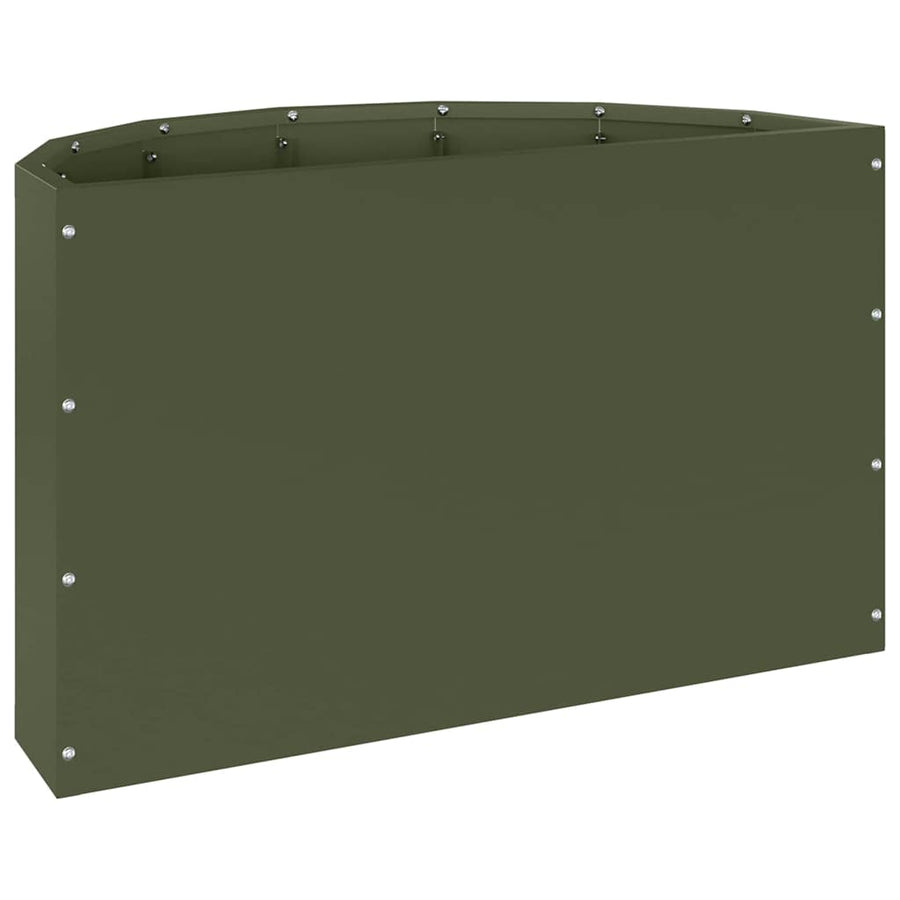 Plantenbak Olijf Groen 60 x 30 x 35 cm Staal