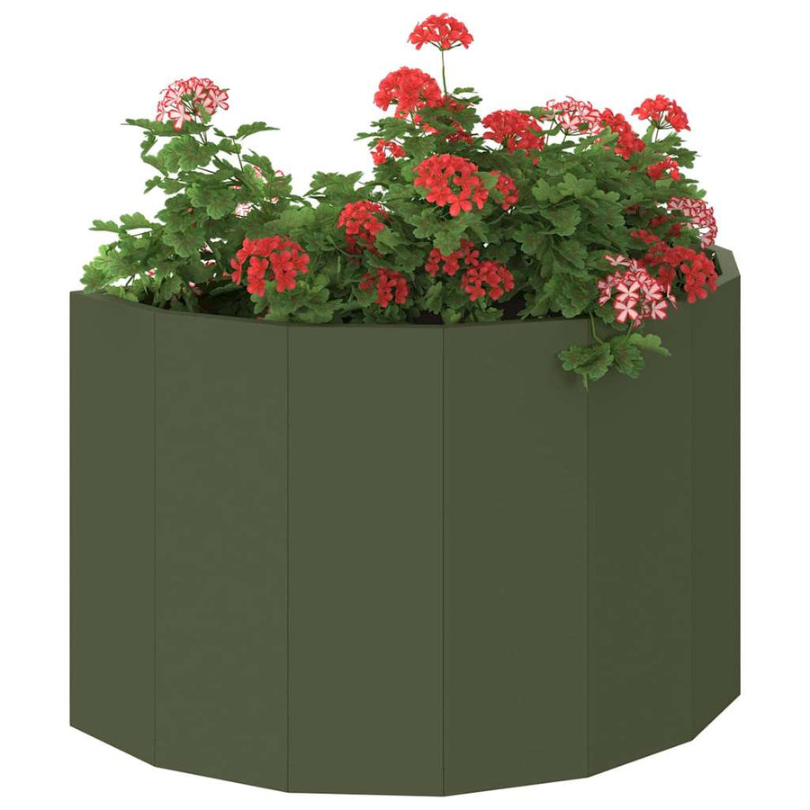 Plantenbak Olijf Groen 60 x 30 x 35 cm Staal