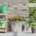 Planter Silver 60 x 30 x 35 cm Stainless steel