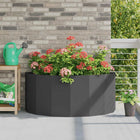 Black Planter 120 x 60 x 50 cm Steel