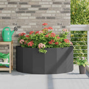 Plantenbak staal 120x60x50 cm zwart
