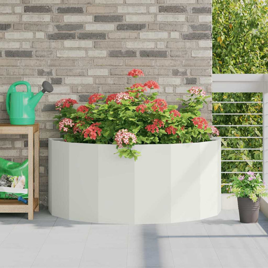 Plantenbak Wit 120 x 60 x 50 cm Staal