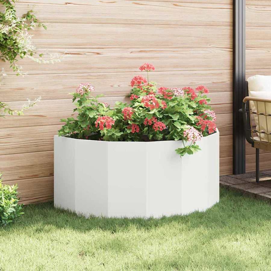 Plantenbak Wit 120 x 60 x 50 cm Staal