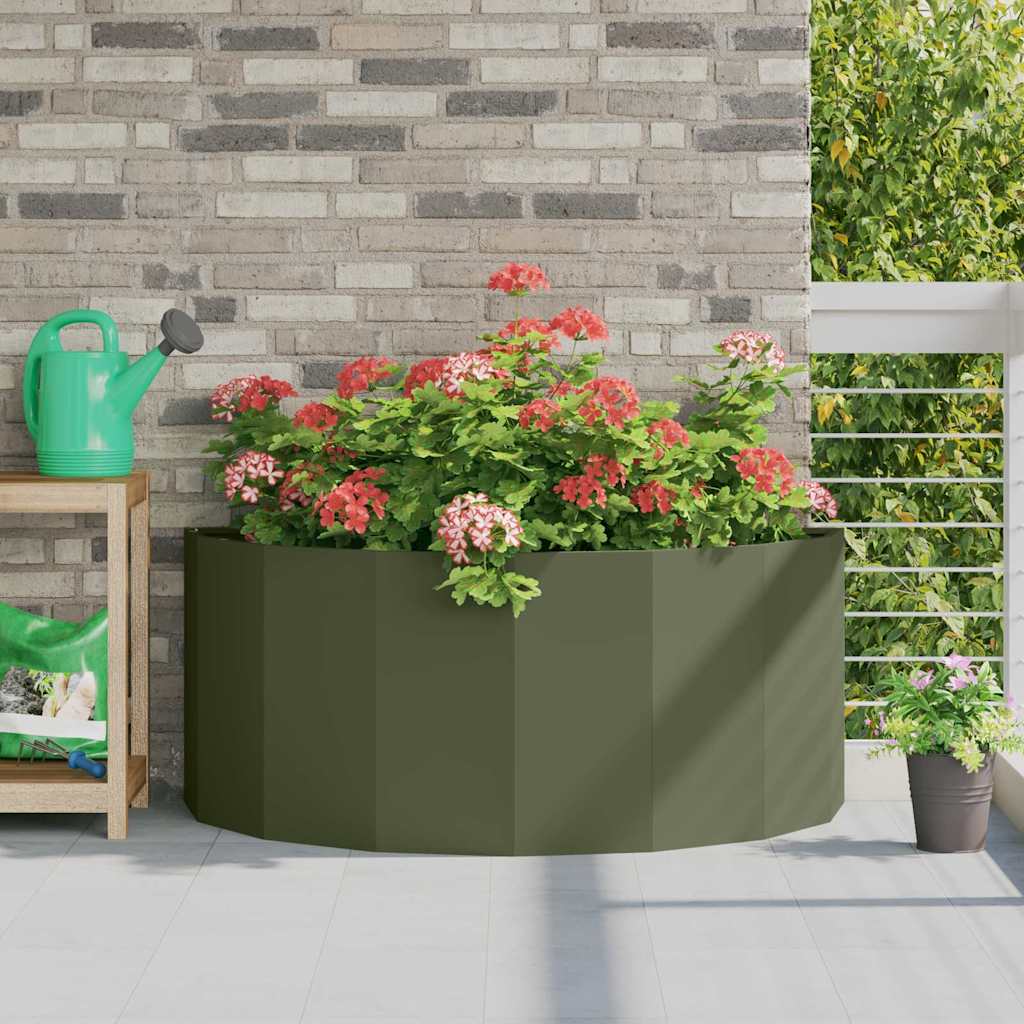 Plantenbak Olijf Groen 120 x 60 x 50 cm Staal