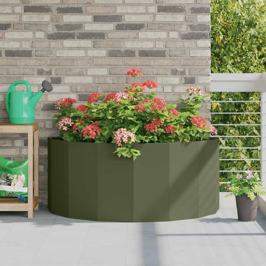 Plantenbak Olijf Groen 120 x 60 x 50 cm Staal