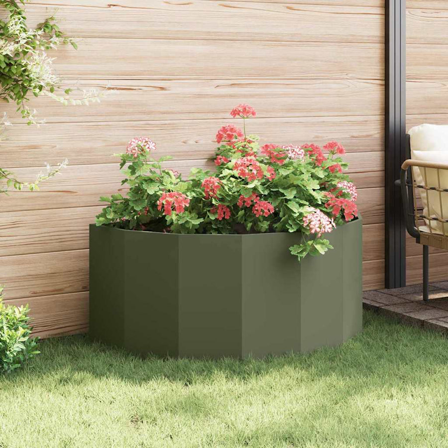 Plantenbak Olijf Groen 120 x 60 x 50 cm Staal