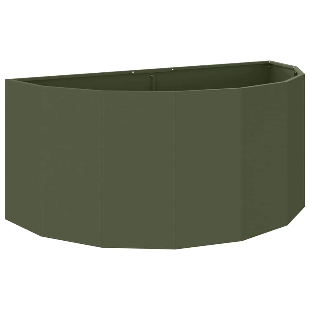 Plantenbak Olijf Groen 120 x 60 x 50 cm Staal