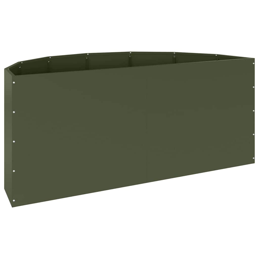 Plantenbak Olijf Groen 120 x 60 x 50 cm Staal