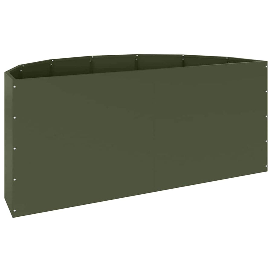 Plantenbak Olijf Groen 120 x 60 x 50 cm Staal