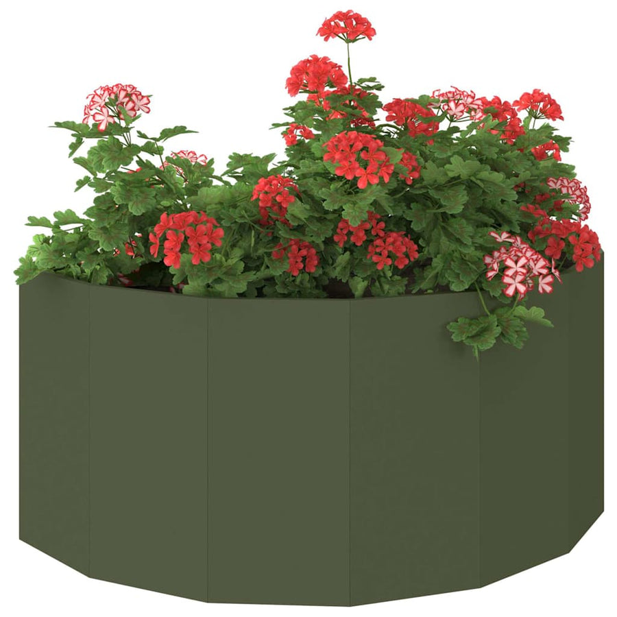 Plantenbak Olijf Groen 120 x 60 x 50 cm Staal