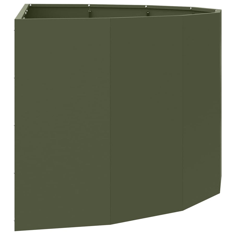 Plantenbak Olijf Groen 120 x 60 x 50 cm Staal