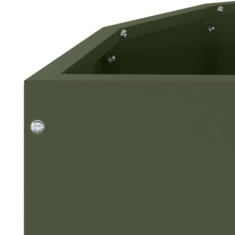 Plantenbak Olijf Groen 90 x 45 x 50 cm Staal