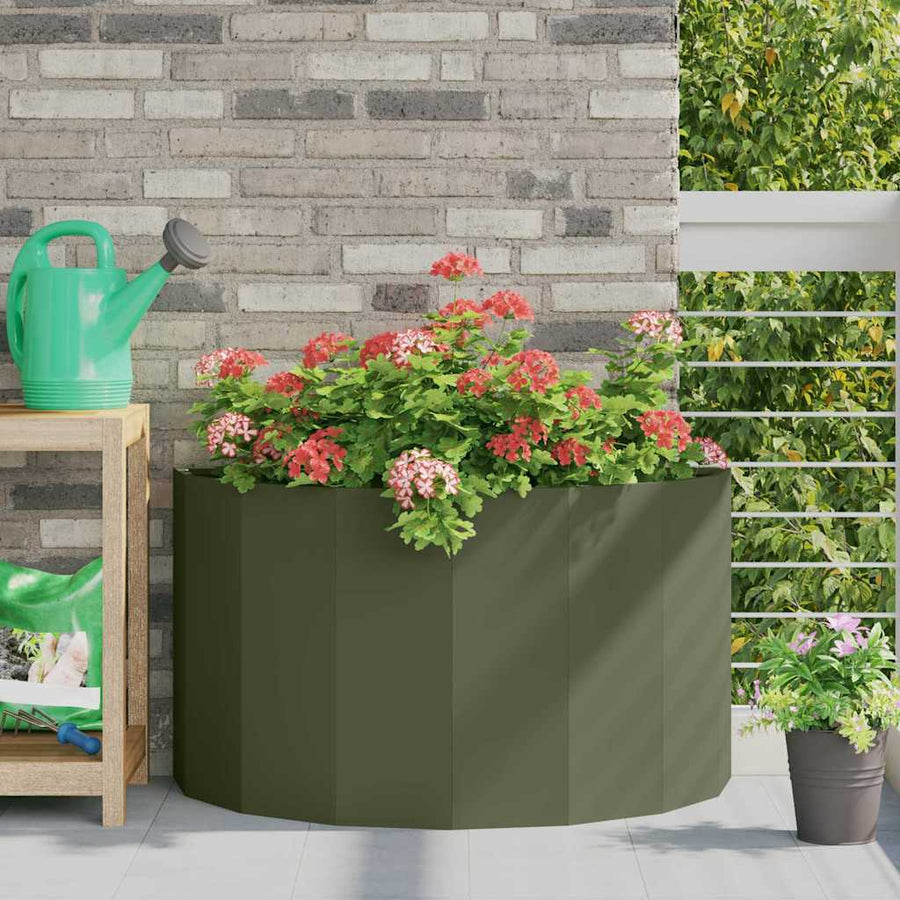 Plantenbak Olijf Groen 90 x 45 x 50 cm Staal