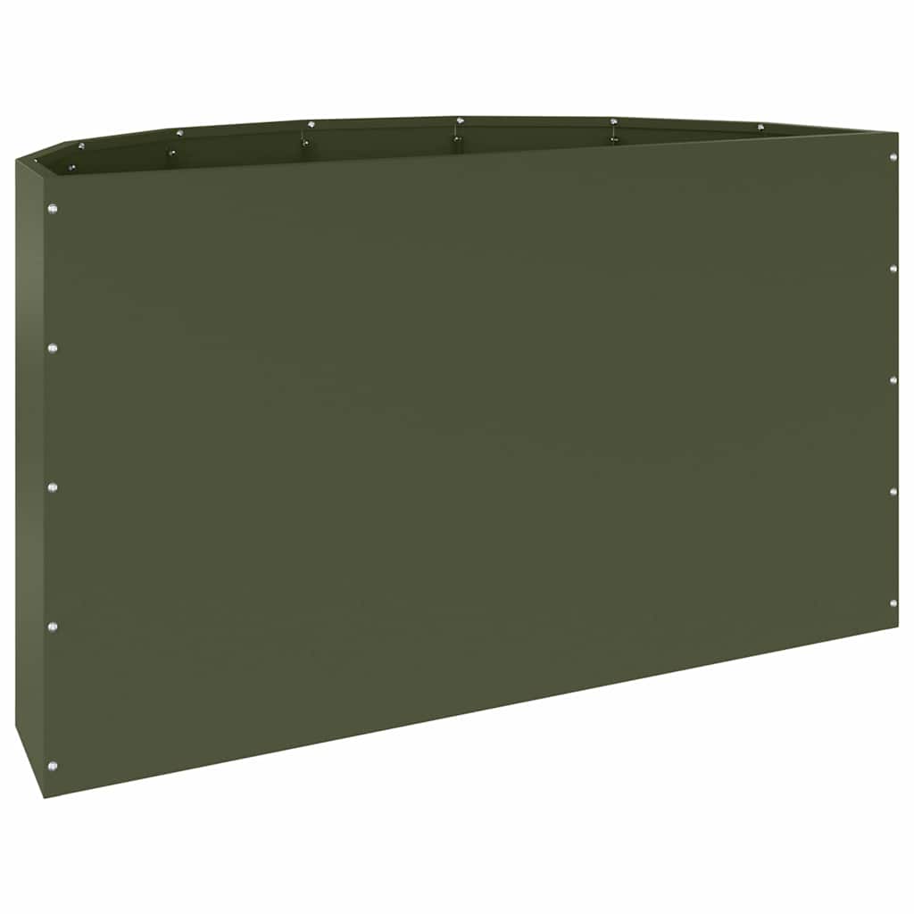 Plantenbak Olijf Groen 90 x 45 x 50 cm Staal
