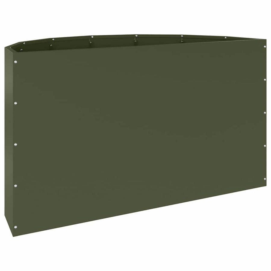 Plantenbak Olijf Groen 90 x 45 x 50 cm Staal