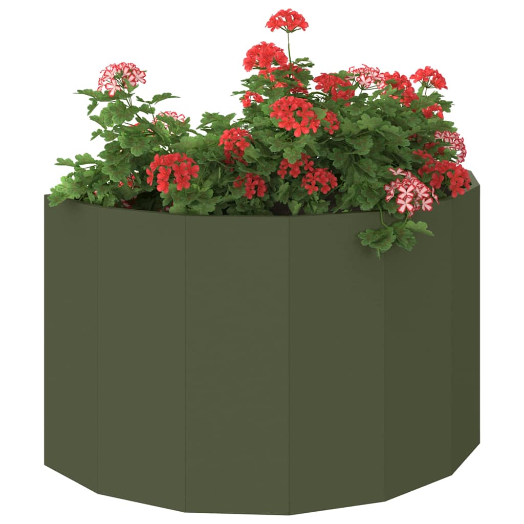 Plantenbak Olijf Groen 90 x 45 x 50 cm Staal
